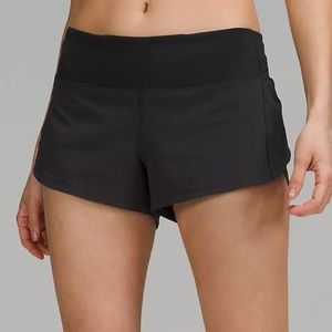 Lululemon Black Speed Up Low-Rise Lined Short 2.5"